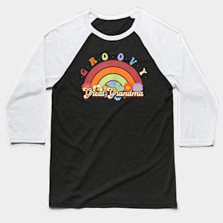 Groovy Great Grandma Rainbow Family Birthday Party Baseball T-Shirt